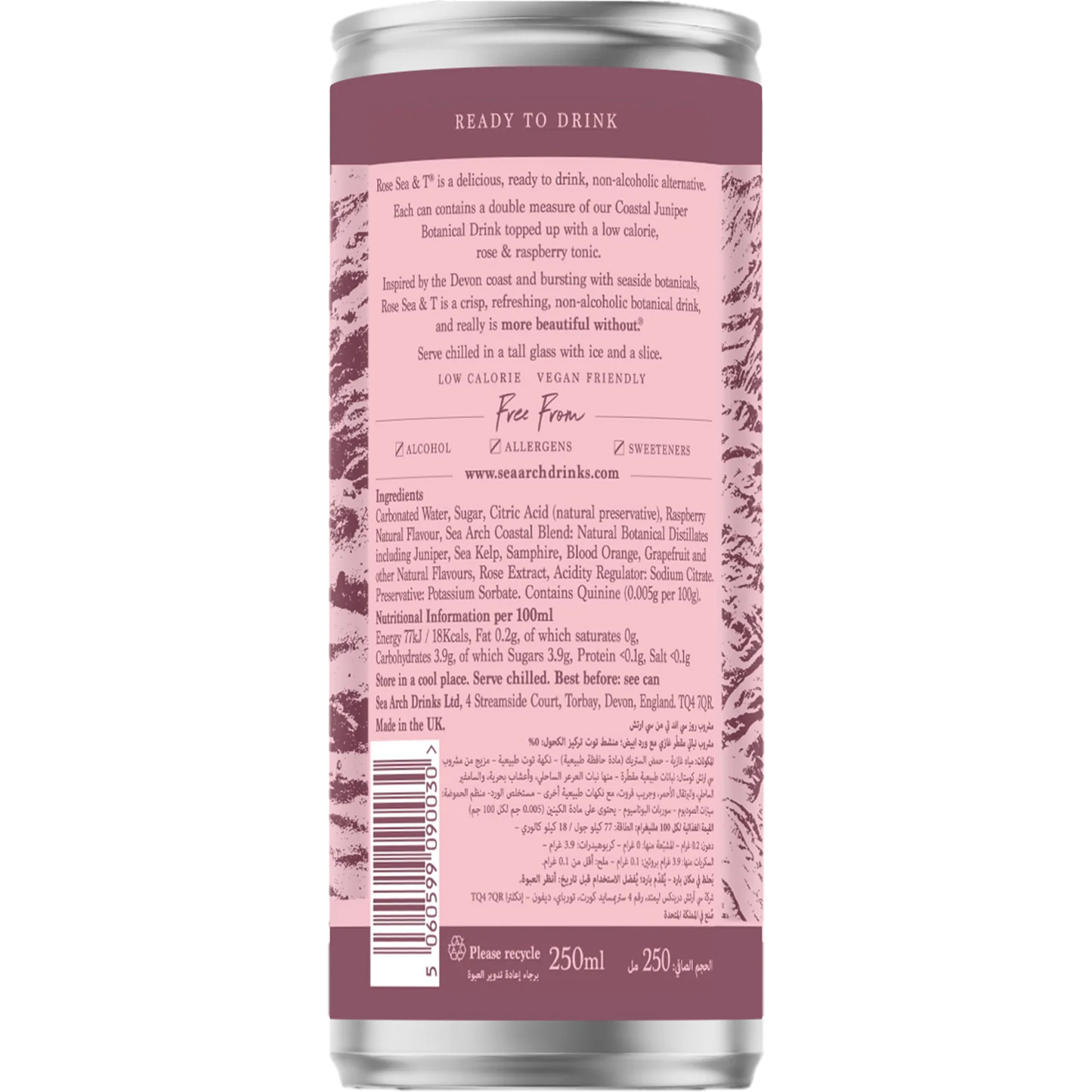 Sea Arch Rose Sea & T 0,0% 10 x 25 cl